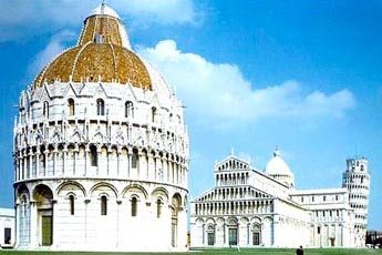 Пизанский баптистерий, базилика, колокольня - www.Arhitekto.ru